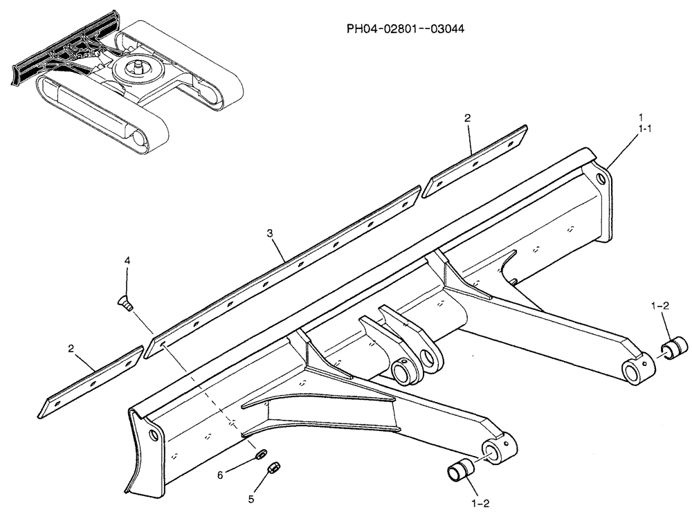 Схема запчастей Case CX47 - (09-45[01]) - DOZER ASSY P/N PH51B00019F1 (09) - CHASSIS/ATTACHMENTS