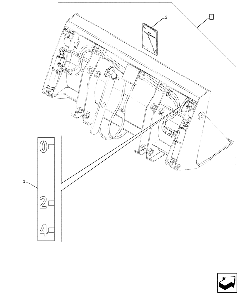 Схема запчастей Case 590SN - (88.100.90[01]) - DIA KIT, BUCKET 93 INCH 4 IN 1 (88) - ACCESSORIES