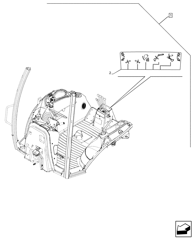 Схема запчастей Case 580SN WT - (88.100.90[05]) - DIA KIT, CONV 2 LVR TO FT SWING (88) - ACCESSORIES