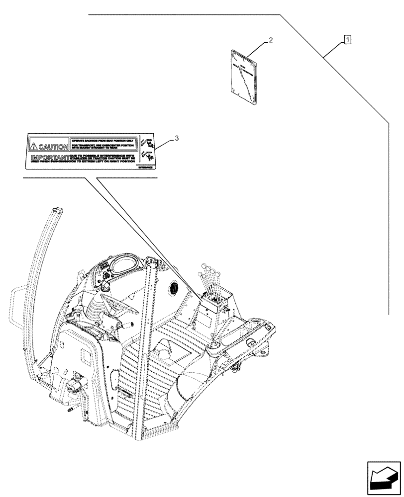 Схема запчастей Case 590SN - (88.100.90[12]) - DIA KIT, CONVERT STD DIPPER TO EHOE - H/SW (88) - ACCESSORIES