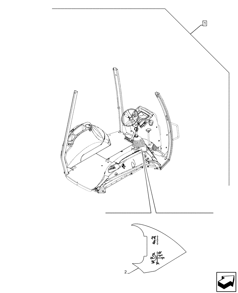 Схема запчастей Case 580SN - (88.100.55[03]) - DIA KIT, DIA, MECH - 3 SPL - STD TRANS (88) - ACCESSORIES