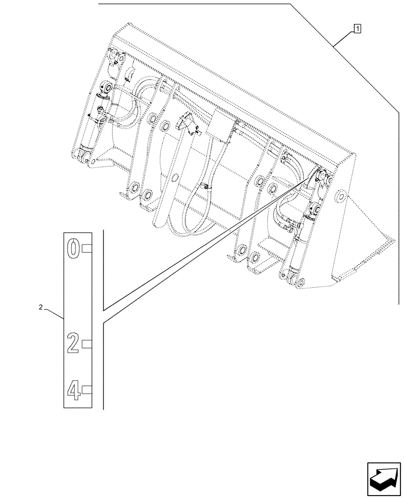 Схема запчастей Case 580SN - (88.100.82[02]) - DIA KIT, BUCKET 82 INCH 4 IN 1 (88) - ACCESSORIES