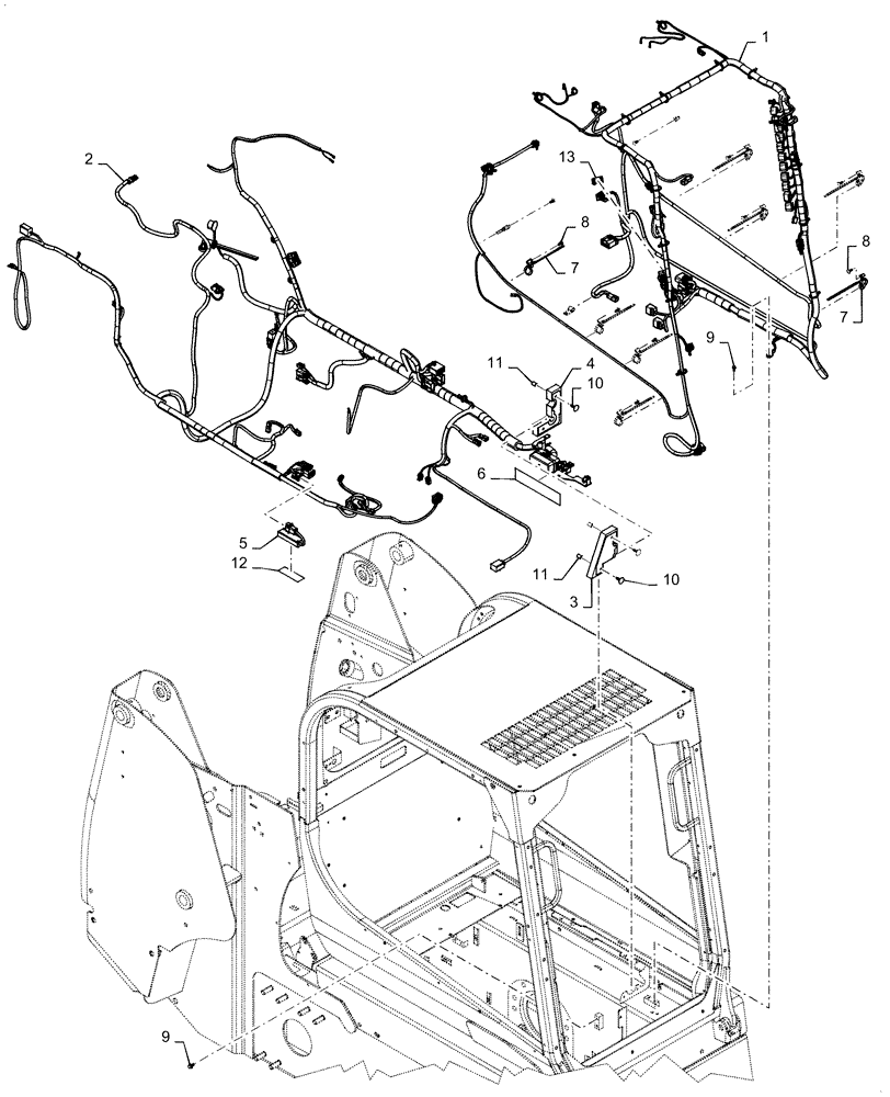 Схема запчастей Case TV380 - (55.101.AC[04]) - ELECTRICAL MECH, LG (SR220-SV300,TR320,TV380) (55) - ELECTRICAL SYSTEMS