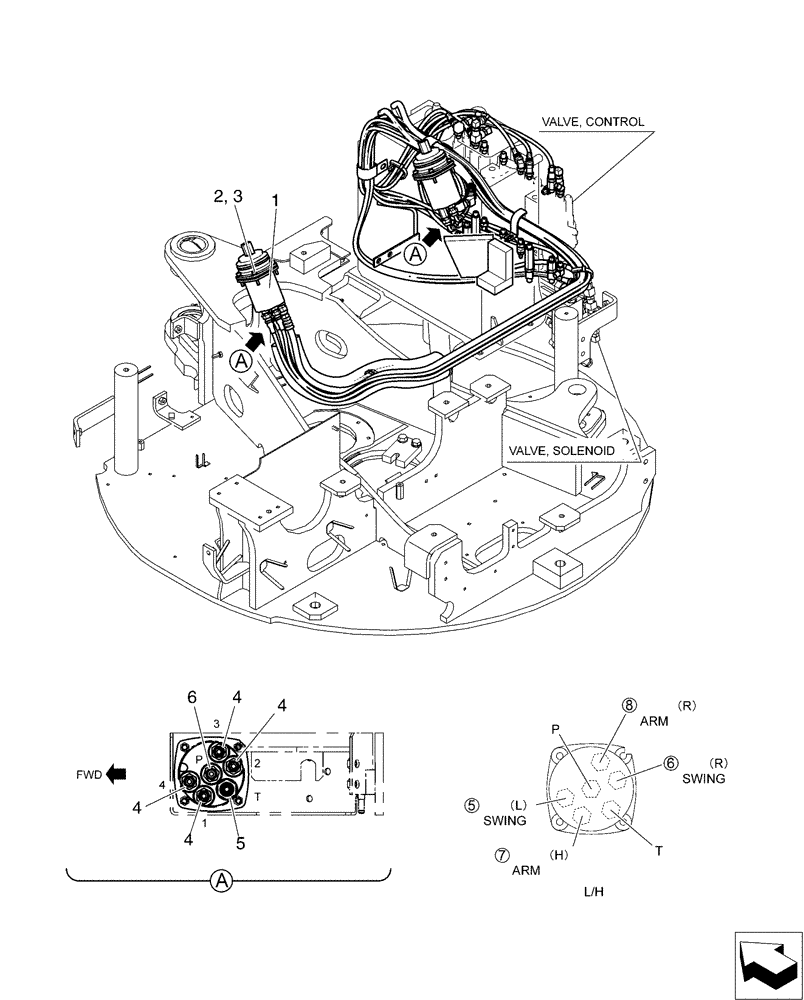 Схема запчастей Case CX31B - (01-030[01]) - VALVE INSTAL, LEFT HAND (35) - HYDRAULIC SYSTEMS