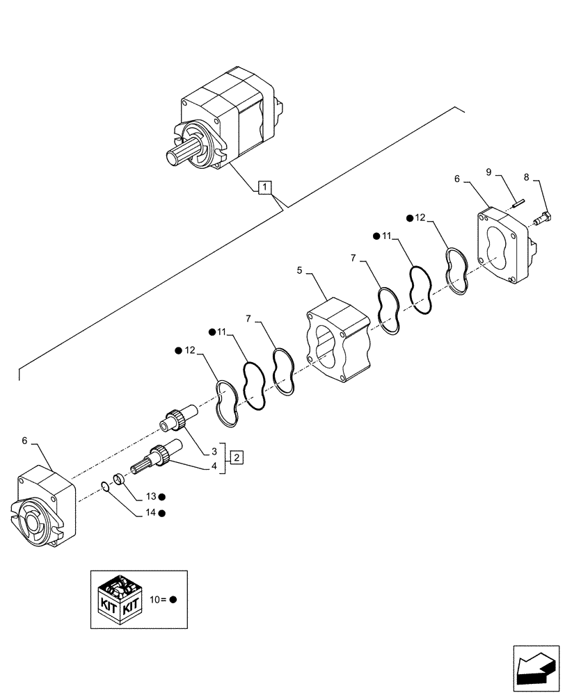 Схема запчастей Case CX500D LC - (35.104.AA[02]) - VAR - 461863 - HYDRAULIC PUMP, GEAR, CLAMSHELL BUCKET, ROTATION, W/ ELECTRICAL PROPORTIONAL CONTROL (35) - HYDRAULIC SYSTEMS