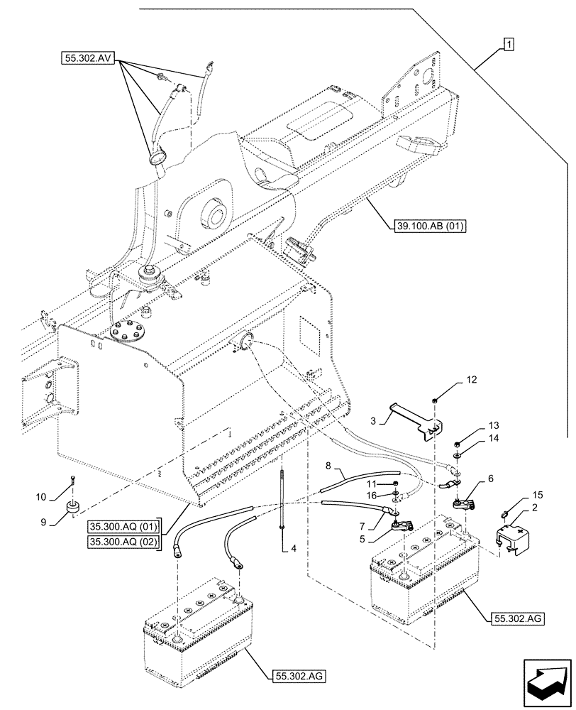 Схема запчастей Case 580SN - (88.100.55[32]) - DIA KIT, GRID HEATER INSTALLATION FOR TIER III HPCR ENGINE UNITS (88) - ACCESSORIES