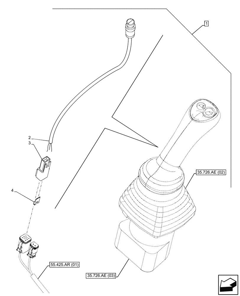 Схема запчастей Case 580SN - (88.100.55[37]) - DIA KIT, UNI_AUX PILOT, SERVICE (88) - ACCESSORIES