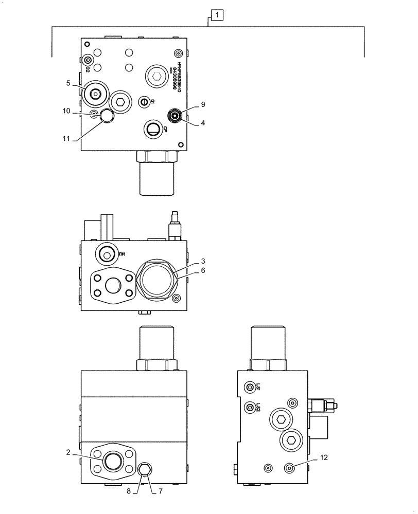 Схема запчастей Case 1121F - (35.182.03) - PRIORITY VALVE ASSEMBLY (35) - HYDRAULIC SYSTEMS