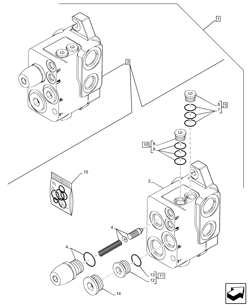 Схема запчастей Case 580SN - (88.100.35[098]) - DIA KIT, DIPPER OSCILLATION (88) - ACCESSORIES