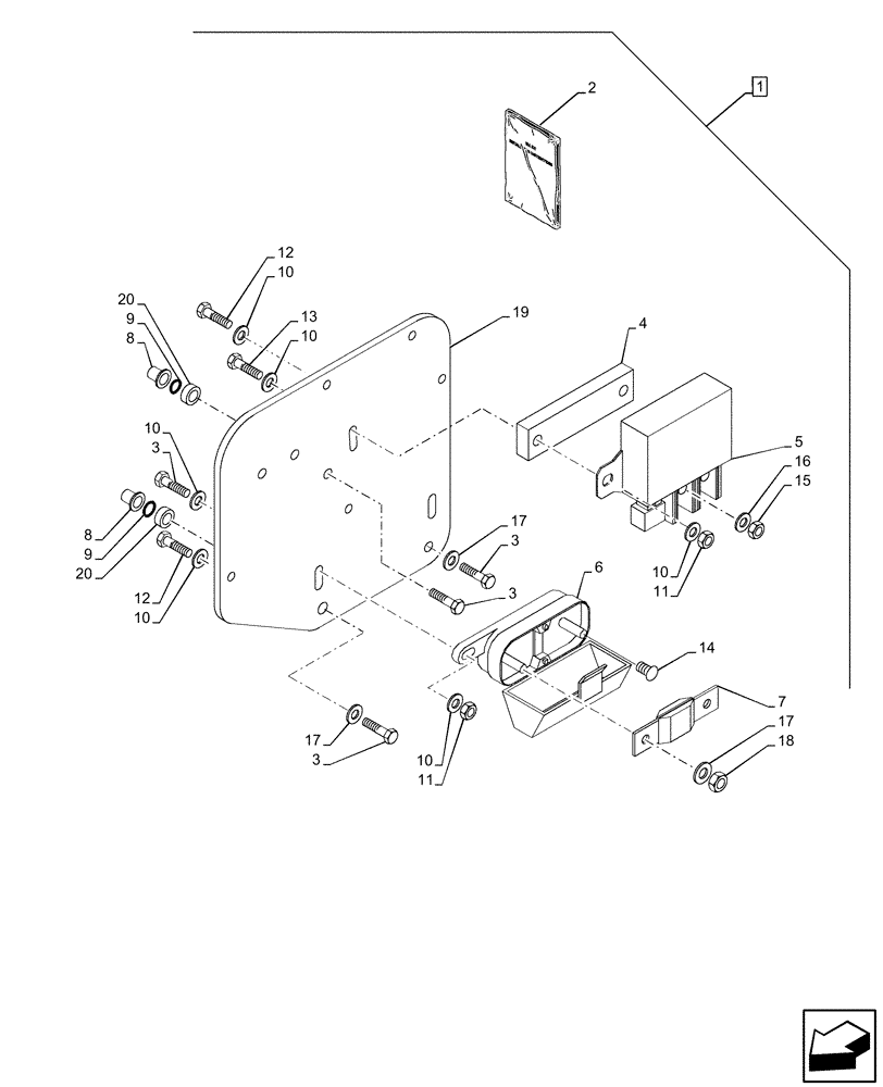 Схема запчастей Case 590SN - (88.100.55[30]) - DIA KIT, GRID HEATER INSTALLATION FOR TIER III HPCR ENGINE UNITS (88) - ACCESSORIES