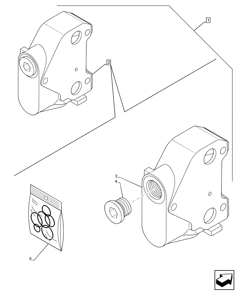 Схема запчастей Case 590SN - (88.100.35[104]) - DIA KIT, DIPPER OSCILLATION (88) - ACCESSORIES