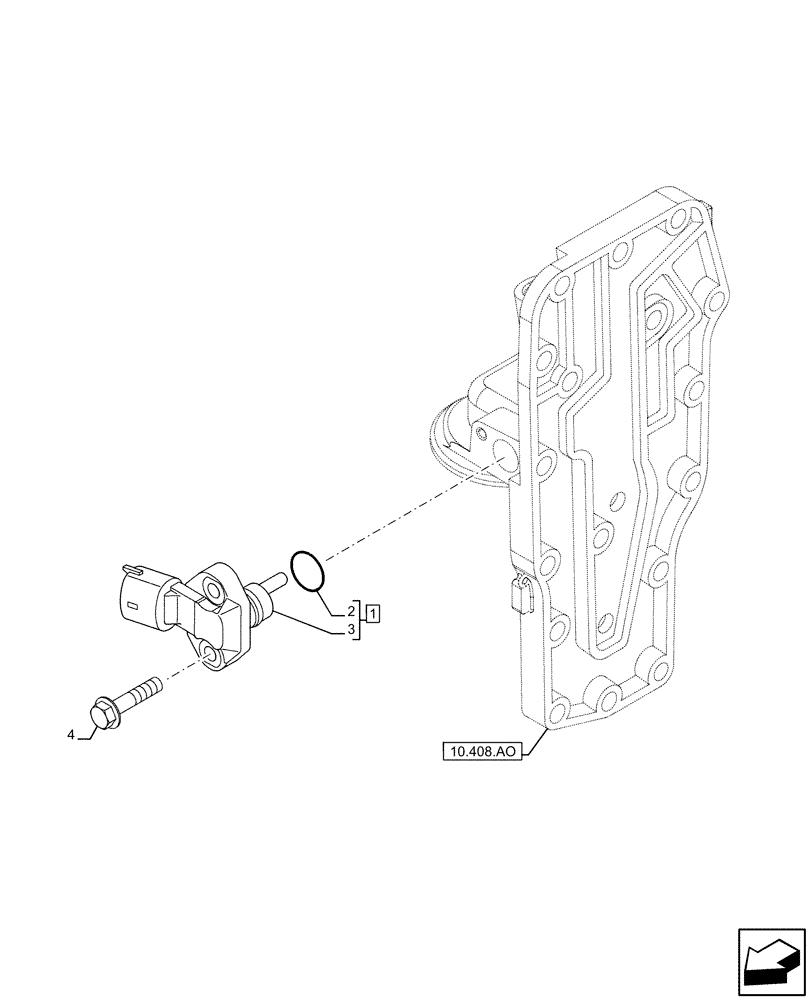 Схема запчастей Case F4HFE613E B005 - (55.013.AD) - ENGINE OIL PRESSURE AND TEMPERATURE SENSOR (55) - ELECTRICAL SYSTEMS