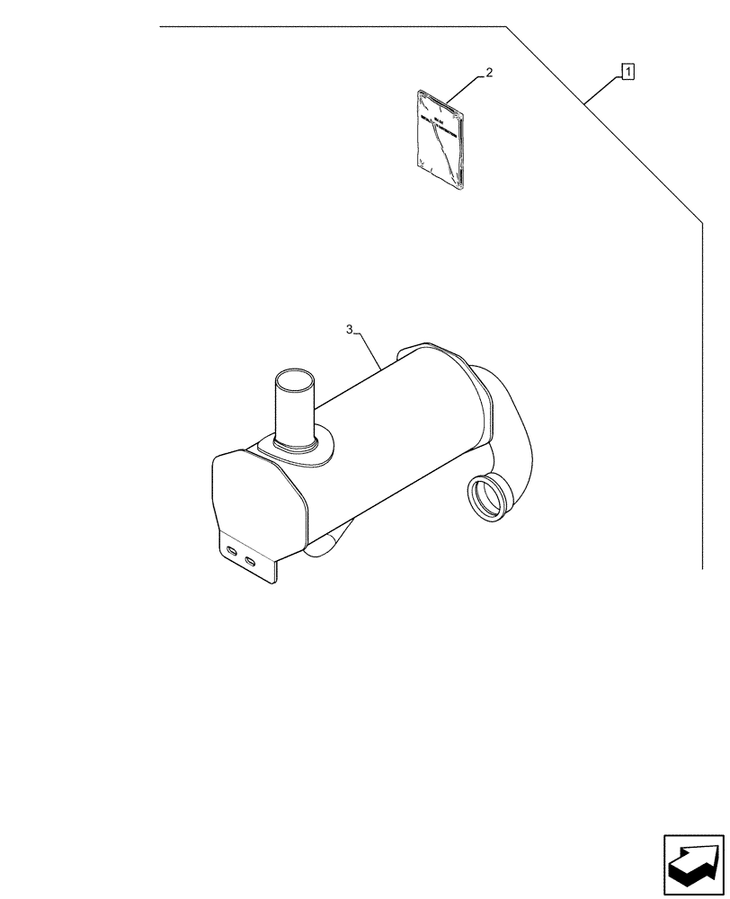 Схема запчастей Case 590SN - (88.100.10[00]) - DIA KIT - FIELD, SPARK ARRESTED MUFFLER TIER 3 (88) - ACCESSORIES