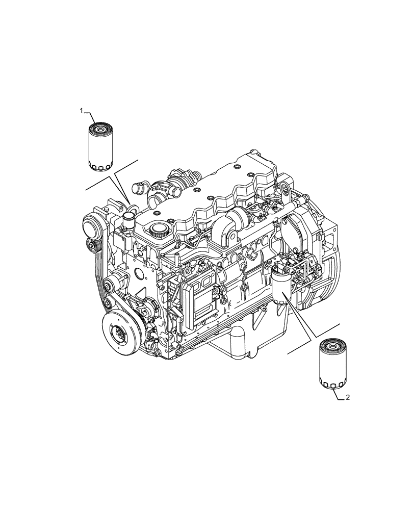 Схема запчастей Case F4HFE613D B007 - (05.100.03[01]) - FILTERS (05) - SERVICE & MAINTENANCE