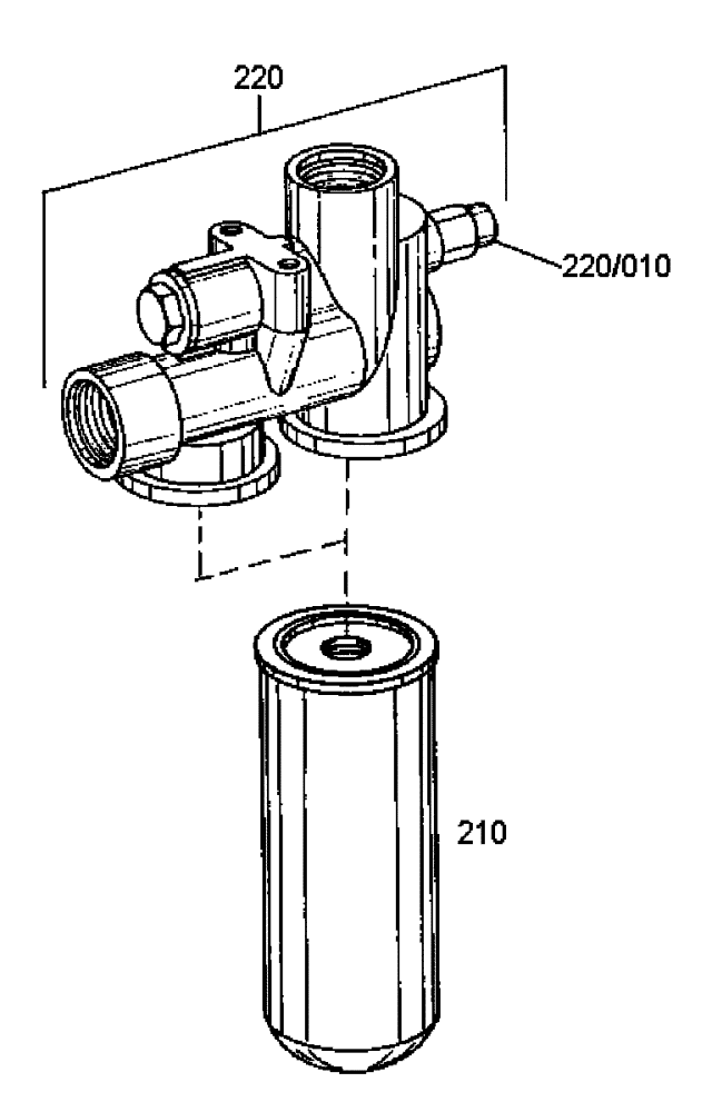 Схема запчастей Case 335B - (18A00000591[001]) - FILTER HEAD ASSY, GEARBOX (87453818) (03) - Converter / Transmission