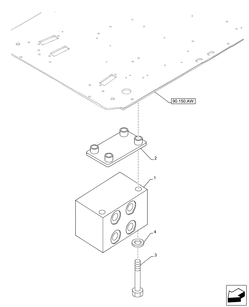 Схема запчастей Case CX490D RTC - (35.356.AQ) - PEDAL, MANIFOLD VALVE (35) - HYDRAULIC SYSTEMS