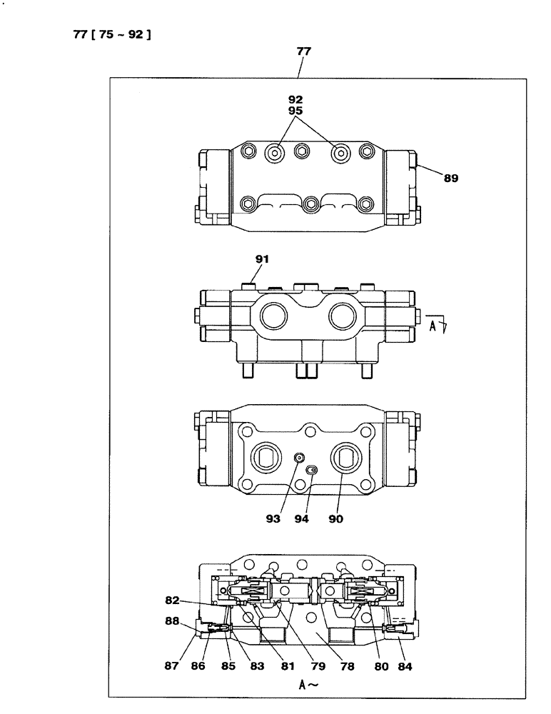 Схема запчастей Case CX290 - (06-05A) - TRANSMISSION ASSY - VALVE, BRAKE (06) - POWER TRAIN