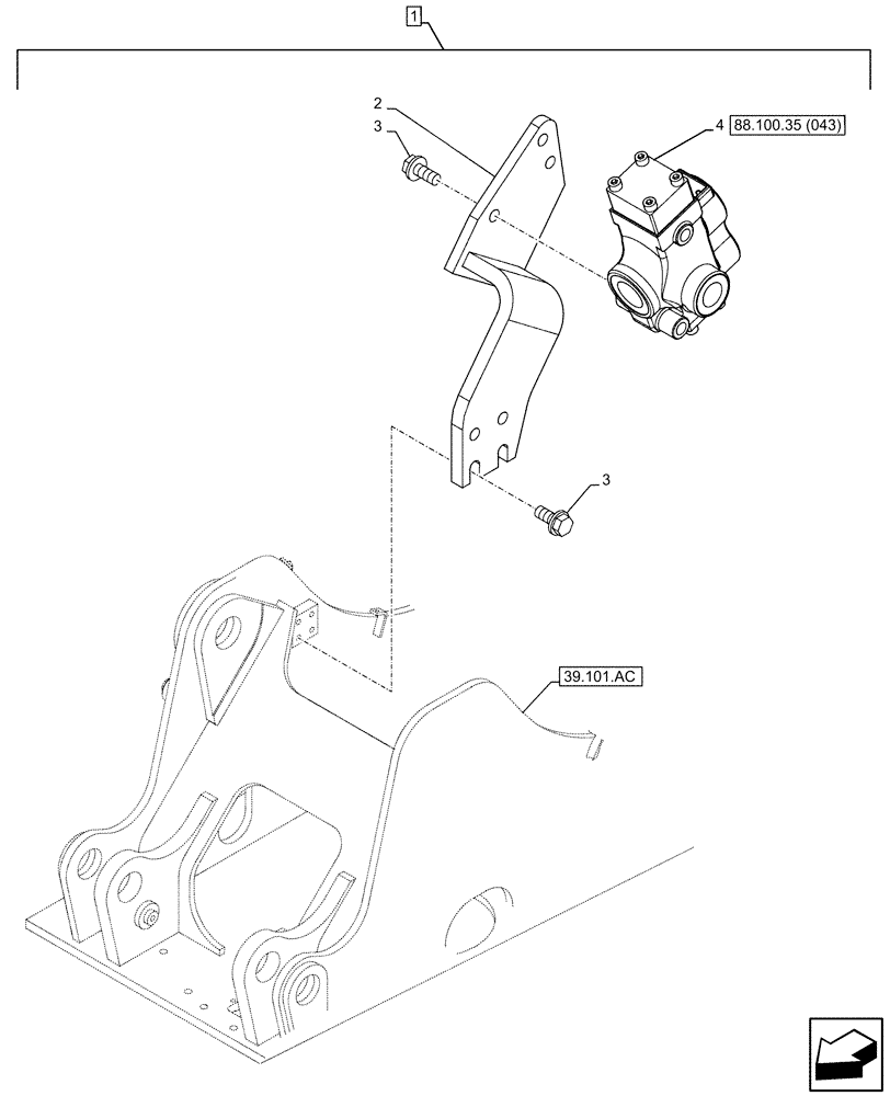 Схема запчастей Case CX130D - (88.100.35[042]) - DIA KIT, HAMMER CIRCUIT, HIGH FLOW, W/ ELECTRICAL PROPORTIONAL CONTROL, DIRECTIONAL CONTROL VALVE (88) - ACCESSORIES