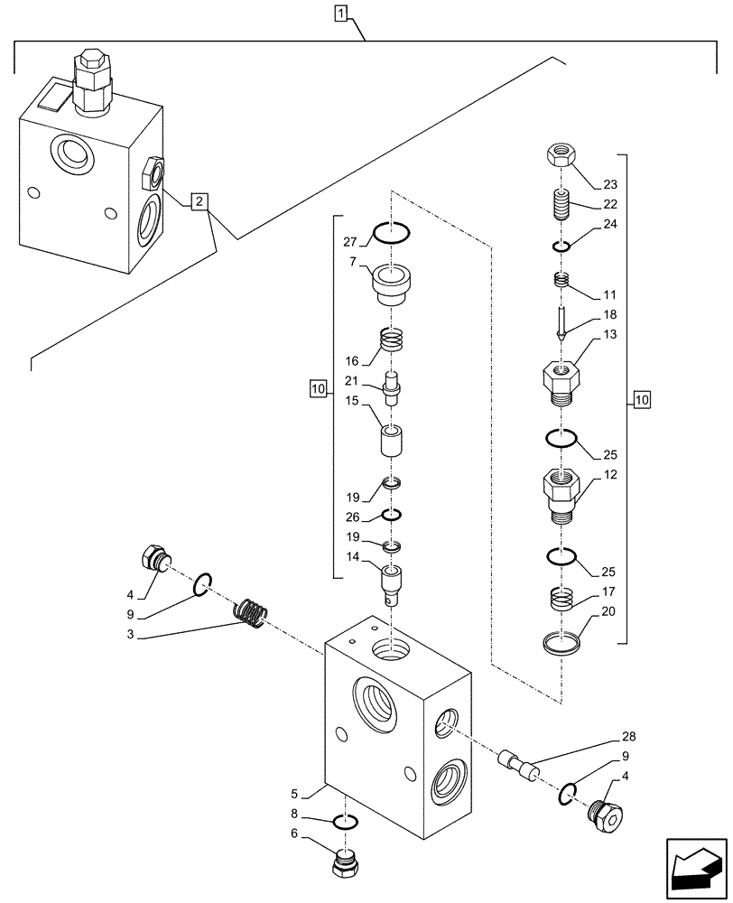 Схема запчастей Case CX130D LC - (88.100.35[048]) - DIA KIT, HAMMER CIRCUIT, HIGH FLOW, W/ ELECTRICAL PROPORTIONAL CONTROL, SHUT-OFF VALVE, COMPONENTS (88) - ACCESSORIES