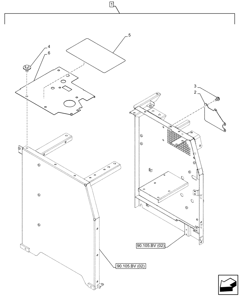 Схема запчастей Case CX210D LC LR - (88.100.10[05]) - DIA KIT, W/ PRE CLEANER, AIR CLEANER, TOP COVER (88) - ACCESSORIES