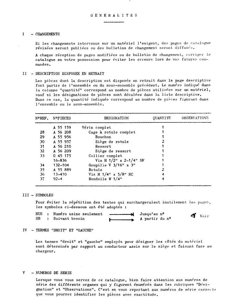 Схема запчастей Case 1529 - (001-3) - GENERALITES 