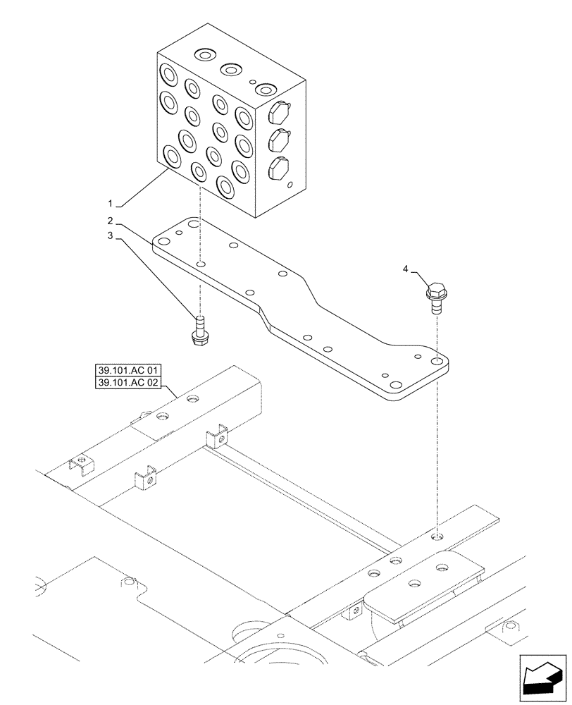 Схема запчастей Case CX500D RTC - (35.355.AR) - STD + VAR - 461558 - JOYSTICK, CUSHION VALVE, CONTROL PATTERN SELECTION (35) - HYDRAULIC SYSTEMS