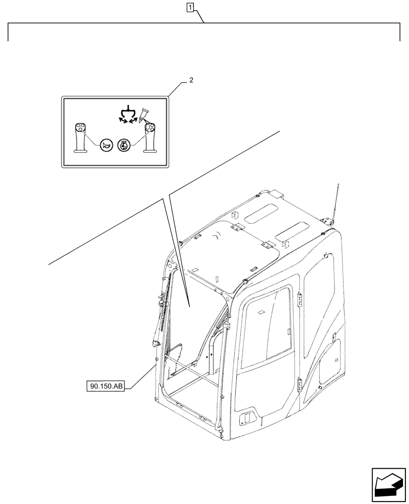 Схема запчастей Case CX130D - (88.100.35[037]) - DIA KIT, HAMMER CIRCUIT, W/ ELECTRICAL PROPORTIONAL CONTROL, DECAL, JOYSTICK, CONTROLS (88) - ACCESSORIES