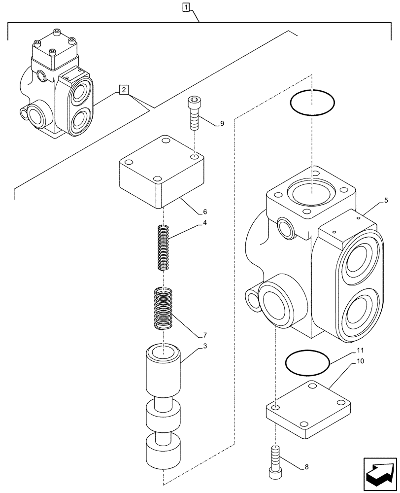 Схема запчастей Case CX130D - (88.100.35[043]) - DIA KIT, HAMMER CIRCUIT, HIGH FLOW, W/ ELECTRICAL PROPORTIONAL CONTROL, DIRECTIONAL CONTROL VALVE, COMPONENTS (88) - ACCESSORIES