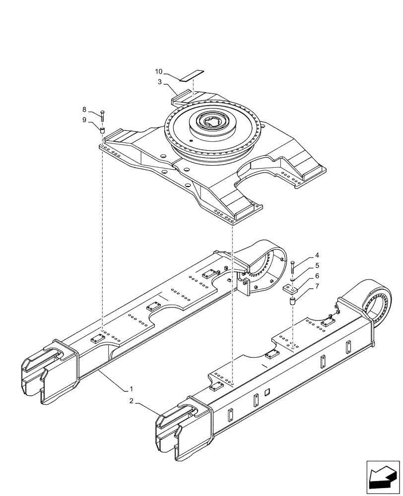 Схема запчастей Case CX490D RTC - (48.130.AN) - FRAME, LOWER (48) - TRACKS & TRACK SUSPENSION