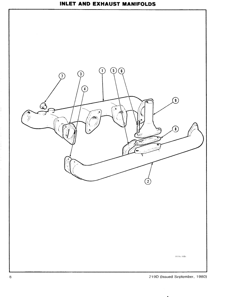 Схема запчастей Case DH7 - (08) - INLET AND EXHAUST MANIFOLDS (10) - ENGINE