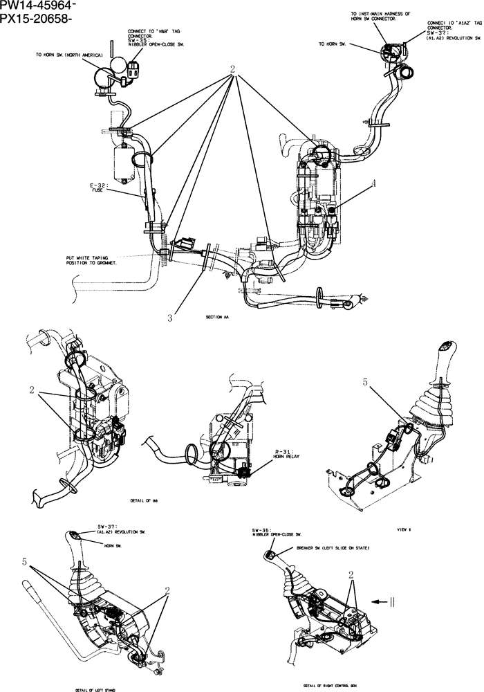 Схема запчастей Case CX36B - (317-17[2]) - HARNESS ASSEMBLY (06) - ELECTRICAL