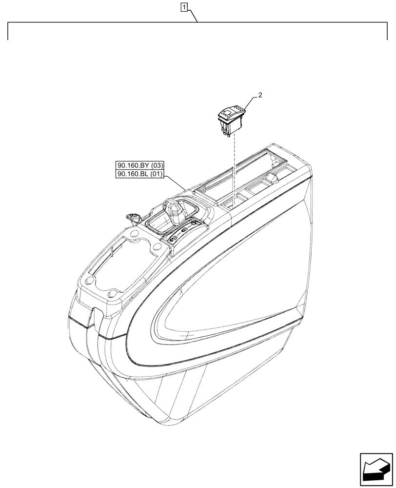 Схема запчастей Case CX250D LC LR - (88.100.35[204]) - DIA KIT, FREE SWING, SWITCH (88) - ACCESSORIES