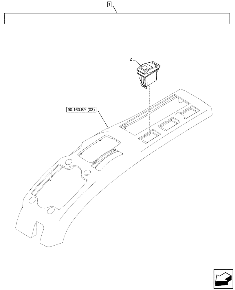 Схема запчастей Case CX350D LC - (88.100.35[204]) - DIA KIT, FREE SWING, SWITCH (88) - ACCESSORIES