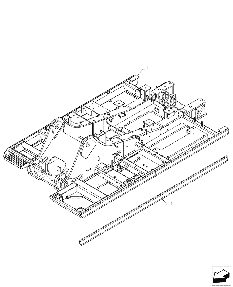 Схема запчастей Case CX500D LC - (39.101.AC[02]) - VAR - 481263 - UPPER, FRAME, OPTION, COUNTERWEIGHT (39) - FRAMES AND BALLASTING