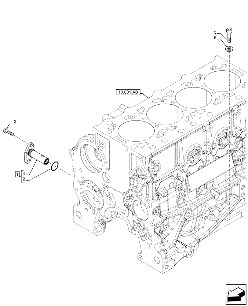 Схема запчастей Case F5HFL463A F012 - (10.304.AM) - OIL, PRESSURE CONTROL VALVE (10) - ENGINE