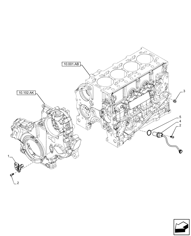 Схема запчастей Case F5HFL463A F012 - (55.015.AD) - TIMING CONTROL , SENSOR (55) - ELECTRICAL SYSTEMS