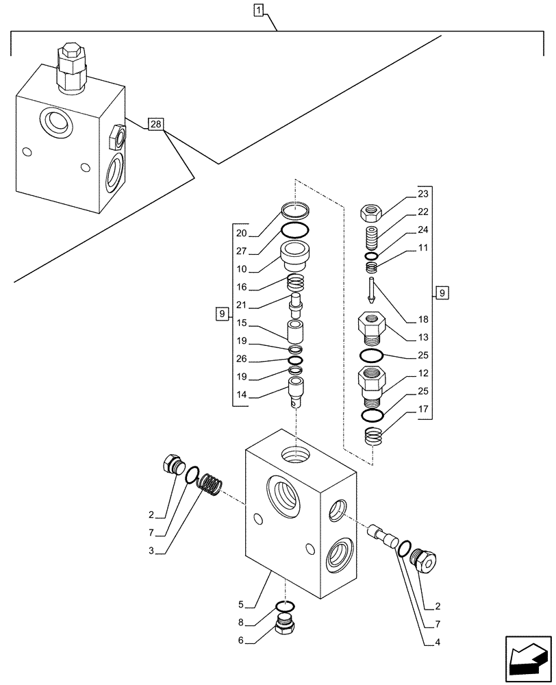 Схема запчастей Case CX250D LC - (88.100.35[018]) - DIA KIT, HAMMER CIRCUIT, W/ HYDRAULIC CONTROL, RELIEF VALVE, COMPONENTS (88) - ACCESSORIES