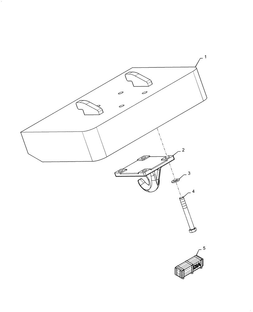 Схема запчастей Case 1150M LT - (39.140.010) - COUNTERWEIGHT, FRONT (39) - FRAMES AND BALLASTING