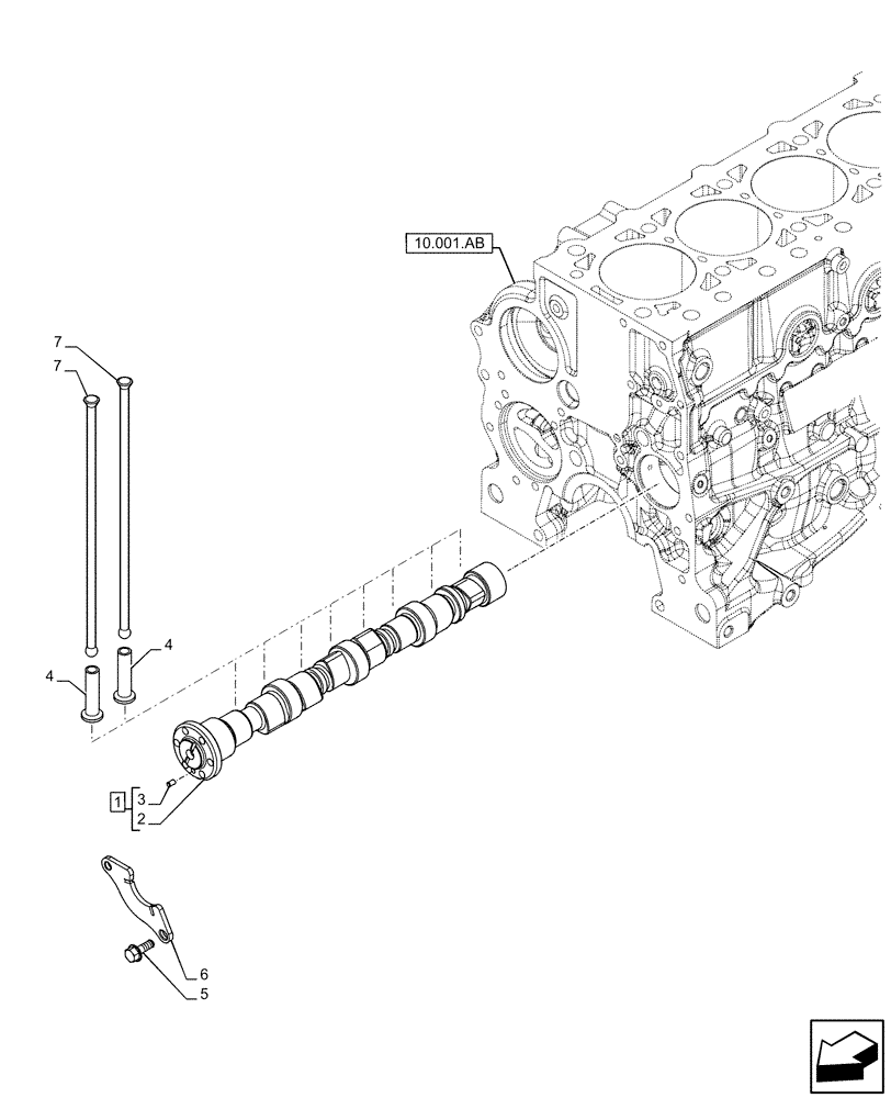 Схема запчастей Case F5HFL463A F012 - (10.106.AA) - CAMSHAFT, TIMING CONTROL (10) - ENGINE