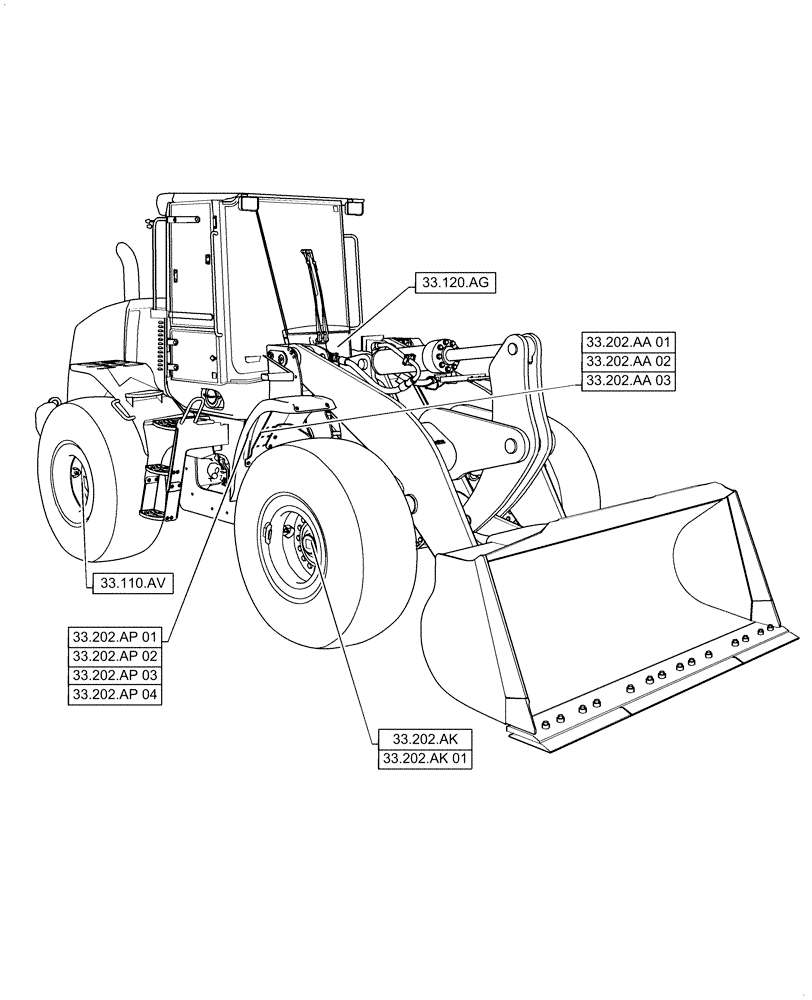 Схема запчастей Case 621F - (33.000.00[01]) - SECTION INDEX - BRAKES & CONTROLS (33) - BRAKES & CONTROLS