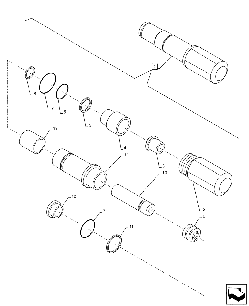 Схема запчастей Case CX490D RTC - (35.353.AB) - TRAVEL MOTOR & REDUCTION GEAR, RELIEF VALVE, COMPONENTS (35) - HYDRAULIC SYSTEMS