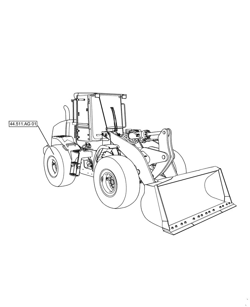 Схема запчастей Case 721F - (44.000.00[01]) - SECTION INDEX - WHEELS (44) - WHEELS