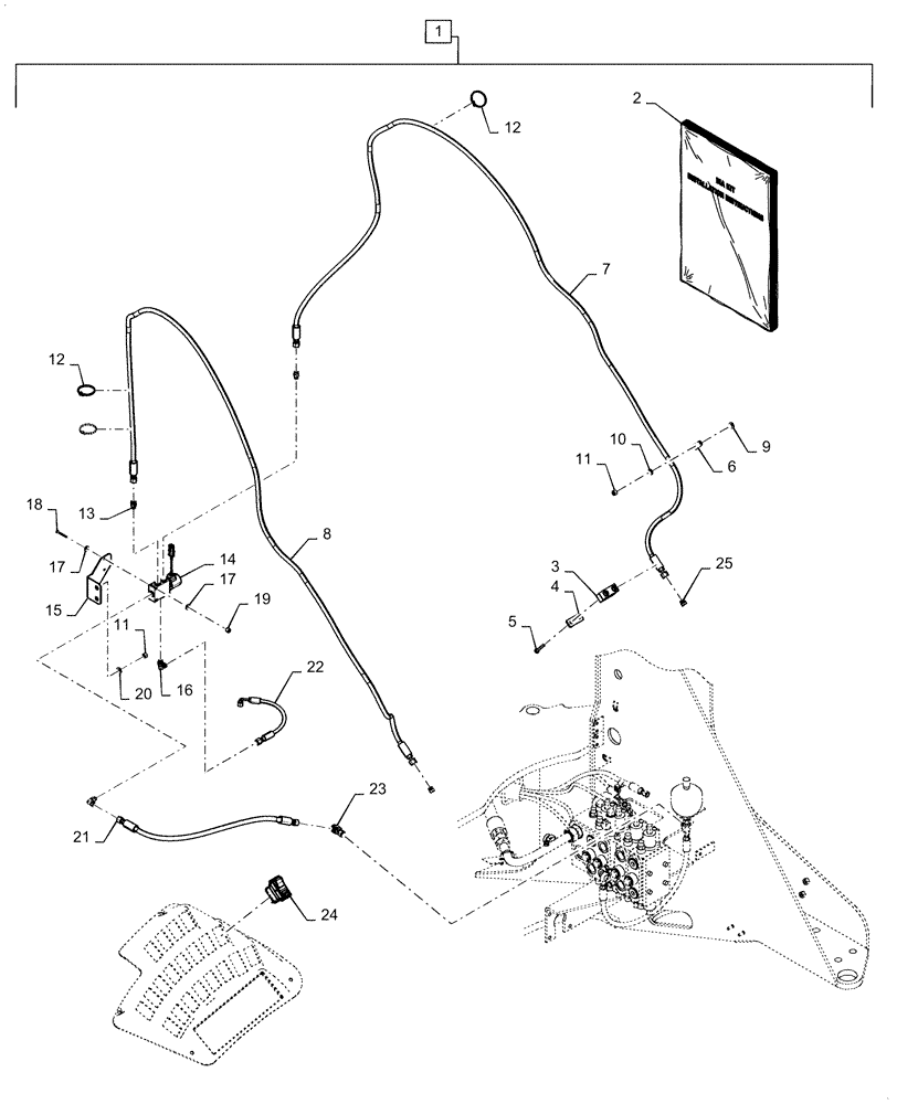 Схема запчастей Case 721F - (88.100.35[05]) - DIA KIT LOCKING HYDRAULICS XT (88) - ACCESSORIES