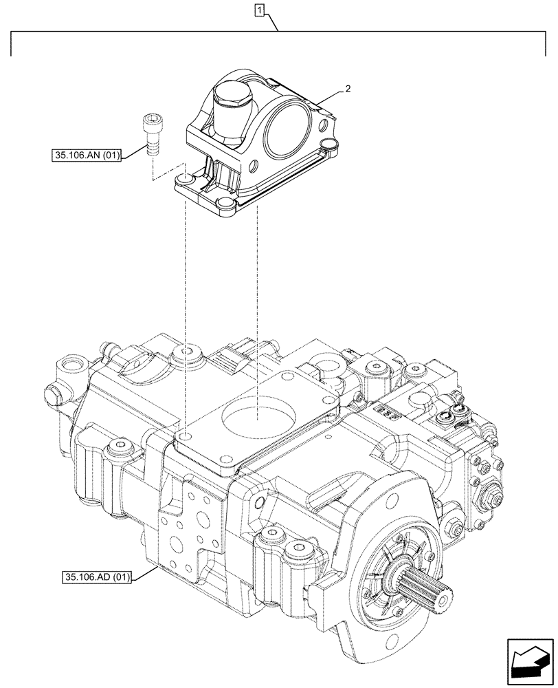 Схема запчастей Case CX160D LC - (88.100.35[092]) - DIA KIT, CLAMSHELL BUCKET, ROTATION, W/ ELECTRICAL PROPORTIONAL CONTROL, PTO (88) - ACCESSORIES