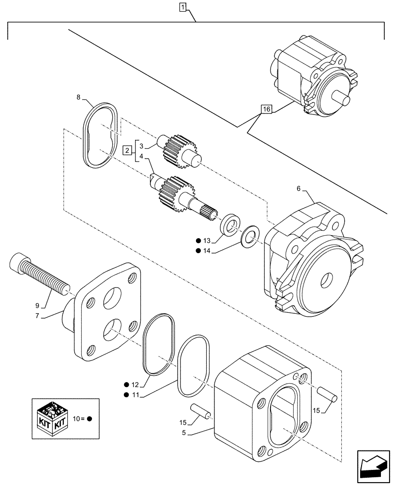 Схема запчастей Case CX130D LC - (88.100.35[081]) - DIA KIT, CLAMSHELL BUCKET, ROTATION, W/ ELECTRICAL PROPORTIONAL CONTROL, HYDRAULIC PUMP, GEAR, COMPONENTS (88) - ACCESSORIES