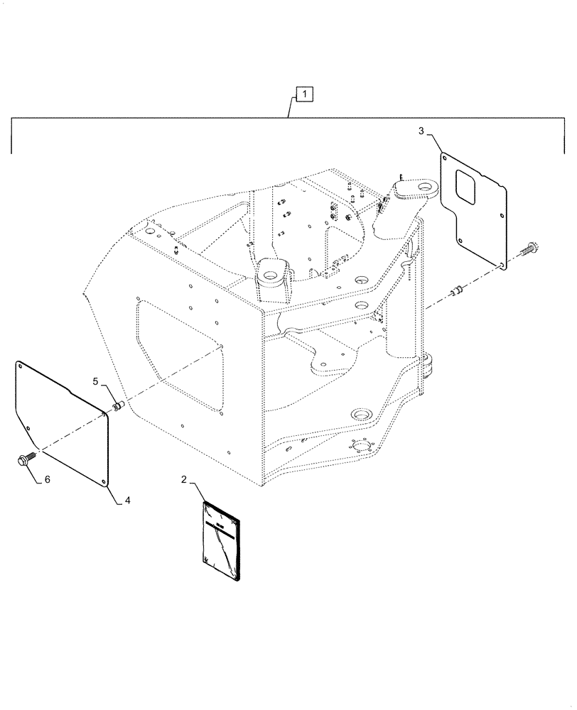 Схема запчастей Case 621F - (88.100.90[07]) - DIA KIT REAR CHASSIS SIDE GUARDS (88) - ACCESSORIES