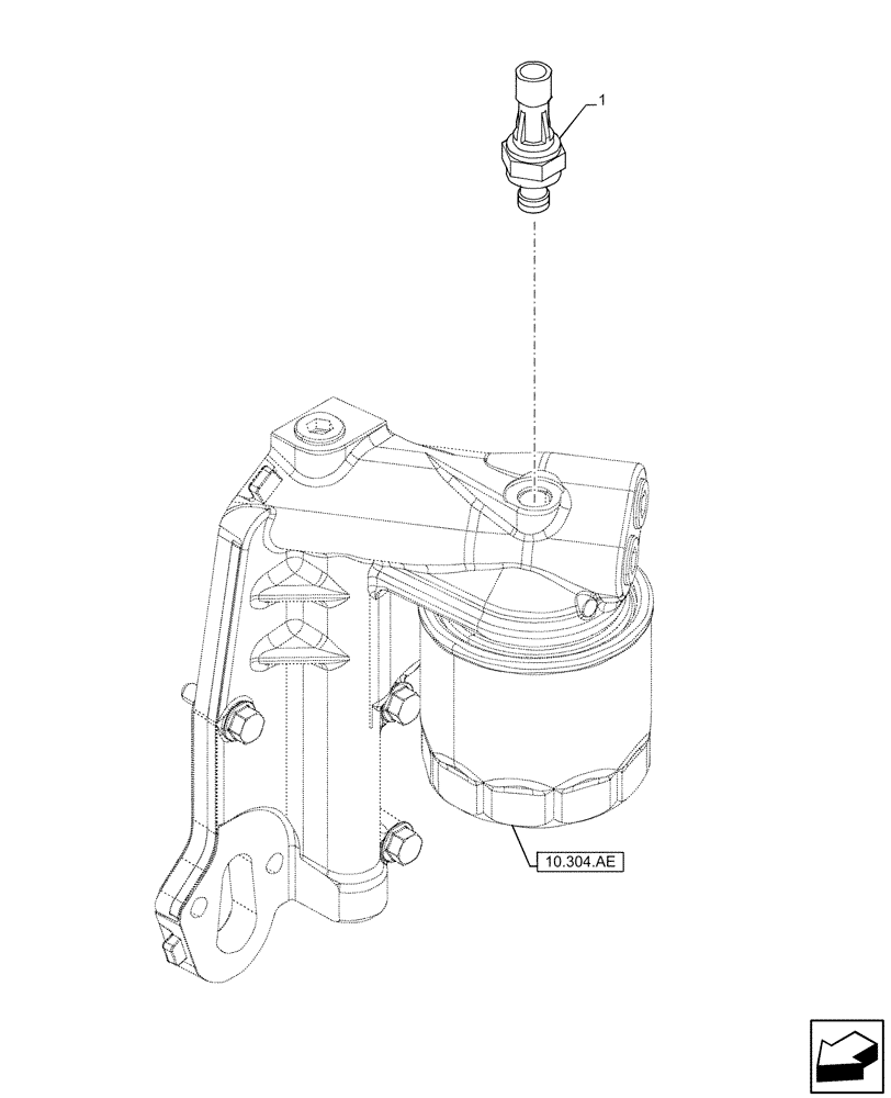 Схема запчастей Case F5HFL463A F012 - (55.013.AB) - SENSOR (55) - ELECTRICAL SYSTEMS