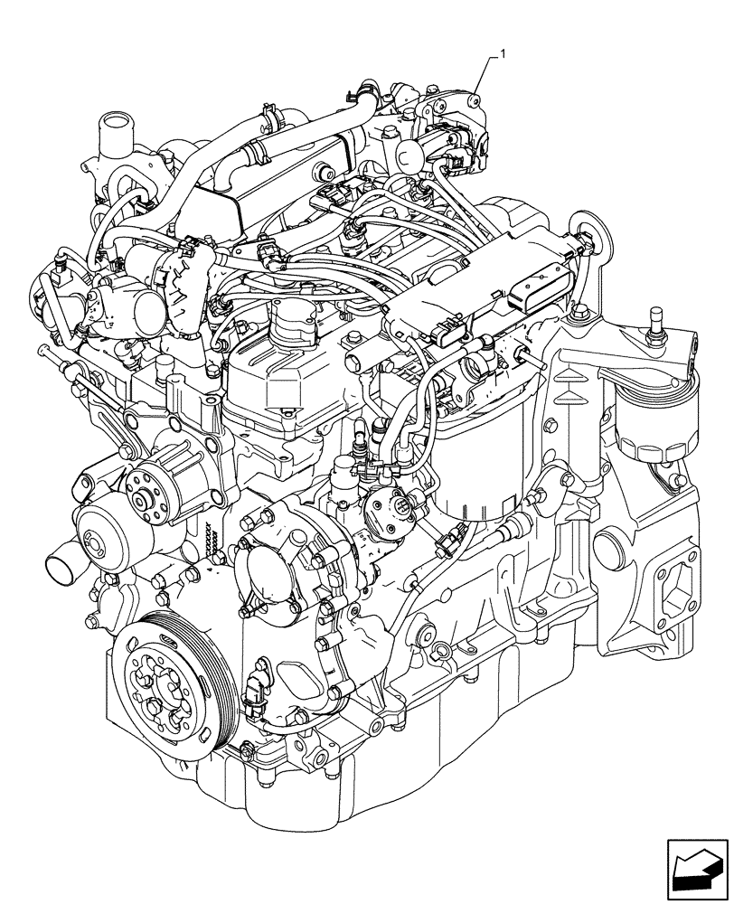 Схема запчастей Case F5HFL463A F012 - (10.001.AD) - ENGINE (10) - ENGINE