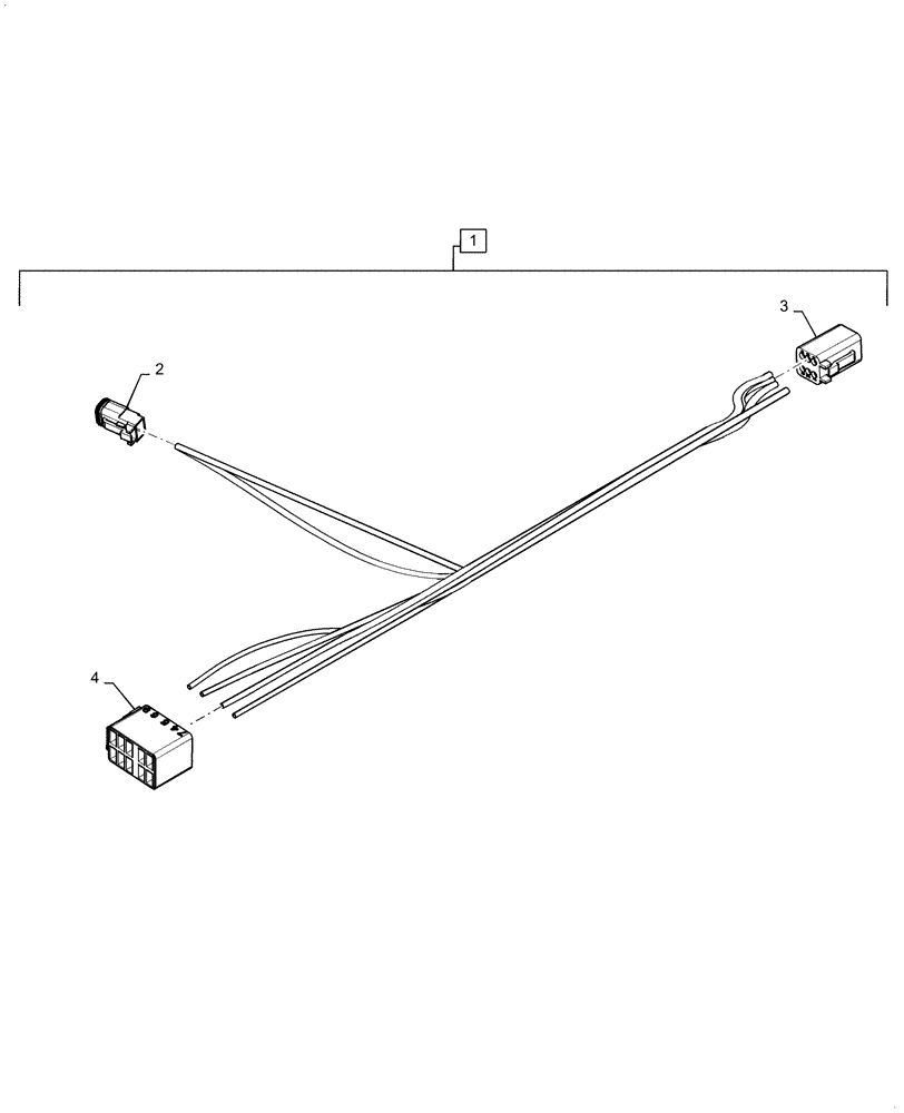 Схема запчастей Case 721F - (55.524.AO[01]) - 2 CONTROL VALVES LEVER, WIRE HARNESS (55) - ELECTRICAL SYSTEMS