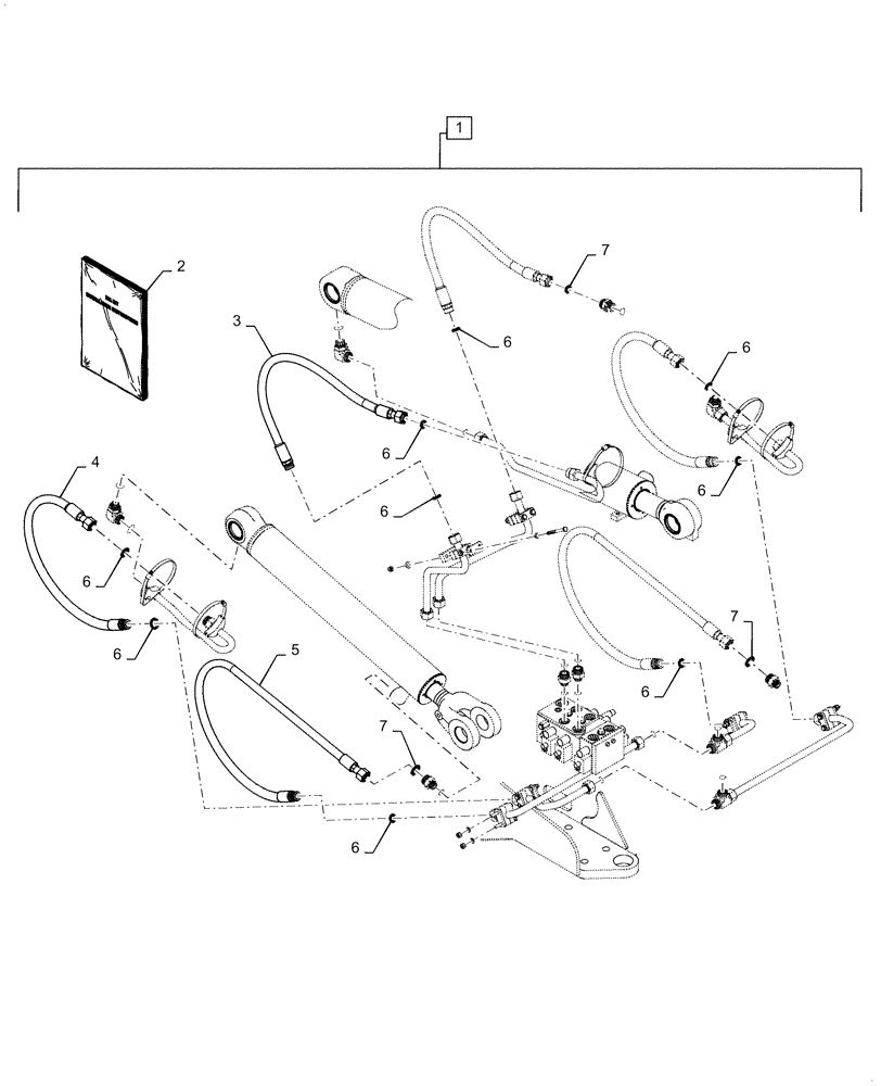 Схема запчастей Case 621F - (88.100.35[06]) - DIA KIT LINE LIFT/TILT, Z-BAR & XR (88) - ACCESSORIES